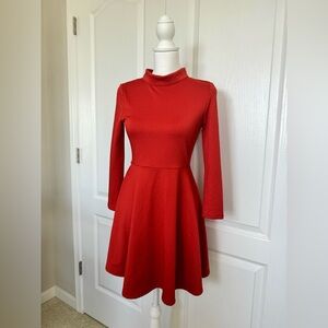 Free People Open Back Textured Dress in Rust